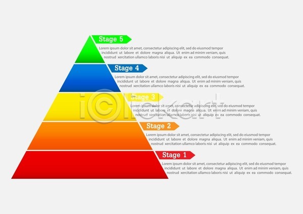 사람없음 EPS 일러스트 해외이미지 디자인 비즈니스 삼각형 인포그래픽 피라미드 해외202105