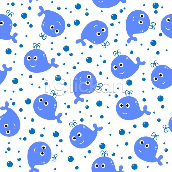 사람없음 EPS 일러스트 해외이미지 고래 디자인 물방울 백그라운드 여러마리 파란색 패턴 패턴백그라운드 해외202105