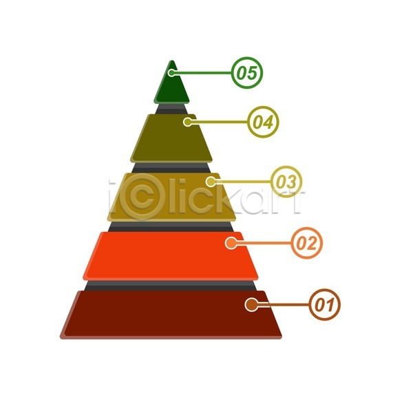 사람없음 EPS 일러스트 해외이미지 단계 디자인 삼각형 숫자 인포그래픽 피라미드 해외202105