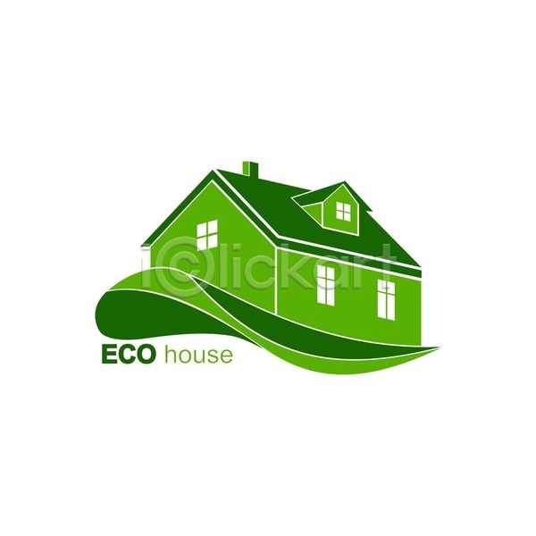 사람없음 EPS 일러스트 해외이미지 심볼 에코 주택 초록색 친환경 해외202105