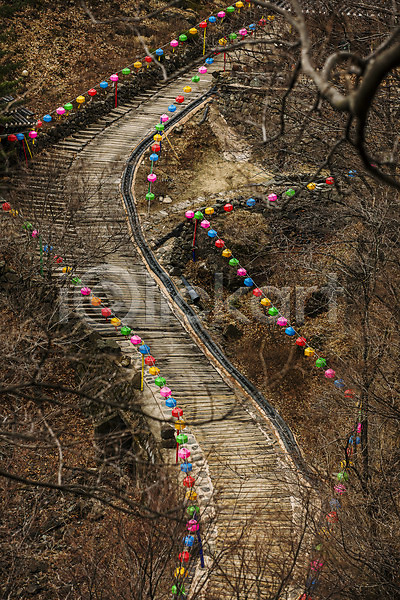 사람없음 JPG 포토 경상북도 계단 국내여행 나뭇가지 봉화 사찰 산 야외 연등 주간 풍경(경치) 한국전통
