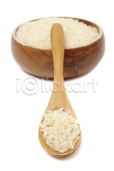 사람없음 JPG 포토 곡류 그릇 낟알 농작물 숟가락 스튜디오촬영 식재료 실내 쌀 알맹이 음식 흰색
