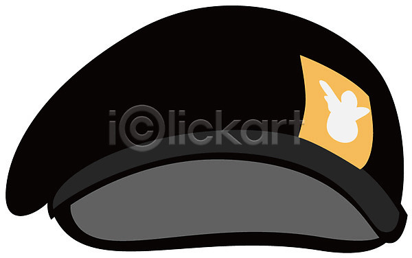 군대 사람없음 EPS 아이콘 군모 군용 모자(잡화) 특전사모자