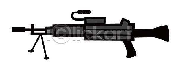 군대 사람없음 EPS 아이콘 군용 기관총 총