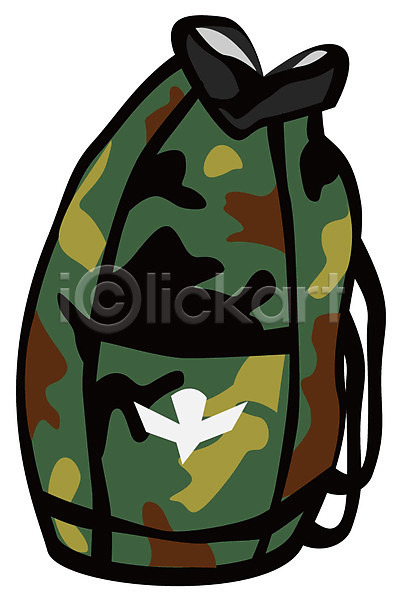 군대 사람없음 EPS 아이콘 가방 군용