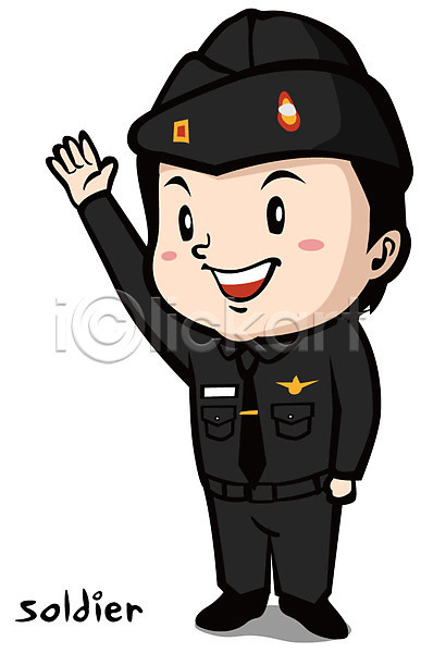 남자 남자만 남자한명만 사람 한명 EPS 일러스트 공군 군복 군인 군인캐릭터 미소(표정) 웃음 인사 전문직 직업캐릭터 캐릭터