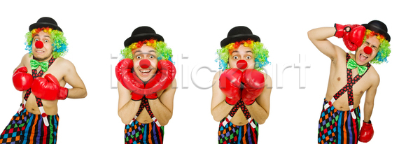 기쁨 변화 유머 축하 사람없음 JPG 포토 해외이미지 가발 고립 공연 광대 권투 모음 백그라운드 빨간색 상자 생일 서커스 세트 쇼 수집 스포츠 연예인 연주자 장갑 주먹 충돌 캐릭터 코 코믹 킥복싱 포즈 표현 합성 해외202105 해외포토 흰색