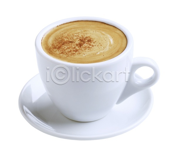 사람없음 JPG 포토 해외이미지 시나몬가루 실내 커피 커피잔 컵받침 한잔 해외202004 해외202105 흰배경