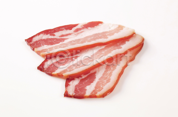 사람없음 JPG 포토 해외이미지 돼지고기 베이컨 삼겹살 식재료 육류 해외202004 해외202105 흰배경