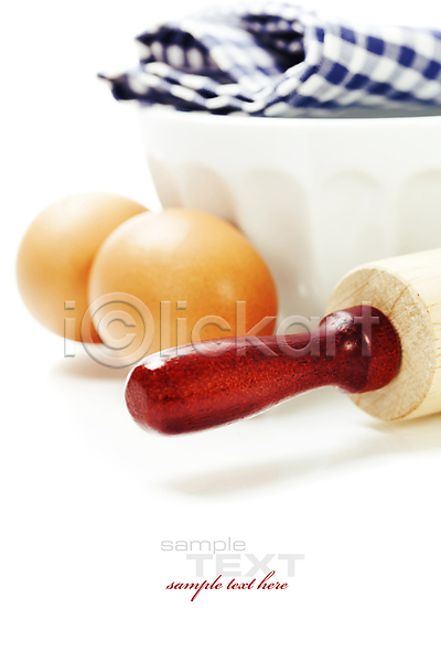 사람없음 JPG 근접촬영 포토 해외이미지 계란 그릇 밀대 천(직물) 카피스페이스 해외202004 흰배경