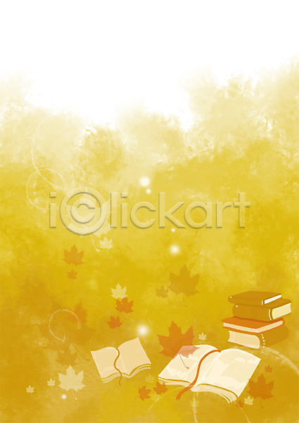 사람없음 PSD 일러스트 가을(계절) 가을배경 계절 계절백그라운드 나뭇잎 낙엽 단풍 독서 백그라운드 사계절 잎 자연 책