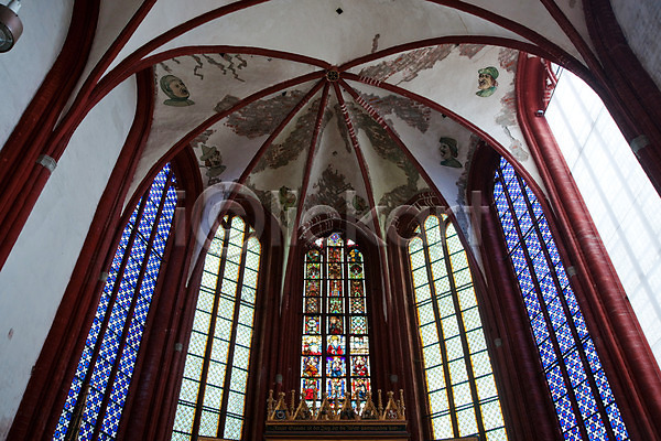 사람없음 JPG 포토 관광지 교회 나라 도시 독일 브란덴부르크 세계 스테인드글라스 실내 유럽 창문 천장 풍경(경치) 해외 해외풍경