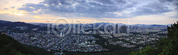 상쾌 사람없음 JPG 구름 노을 도시 산 서울 숲 야외 일몰 파노라마 풍경 하늘 한국
