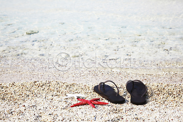사람없음 JPG 포토 계절 무인도 바다 불가사리 사계절 섬 슬리퍼 신발 야외 여름(계절) 오브젝트 풍경(경치) 한켤레 해변