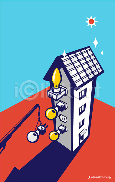 사회이슈 절약 환경보전 사람없음 EPS 일러스트 그린에너지 그린캠페인 그림자 기중기 에너지 자연보호 전구 전기에너지 주택 집열판 콘센트 태양 태양에너지