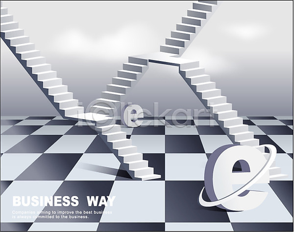 사람없음 EPS 일러스트 E 계단 구름(자연) 비즈니스 연결 온라인 인터넷 체스판