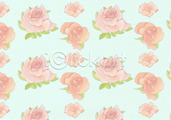 PSD 일러스트 꽃 꽃무늬 꽃백그라운드 무늬 백그라운드 분홍색 장미 패턴