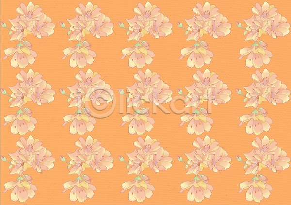 PSD 일러스트 꽃 꽃무늬 꽃백그라운드 무늬 백그라운드 분홍색 주황색 패턴