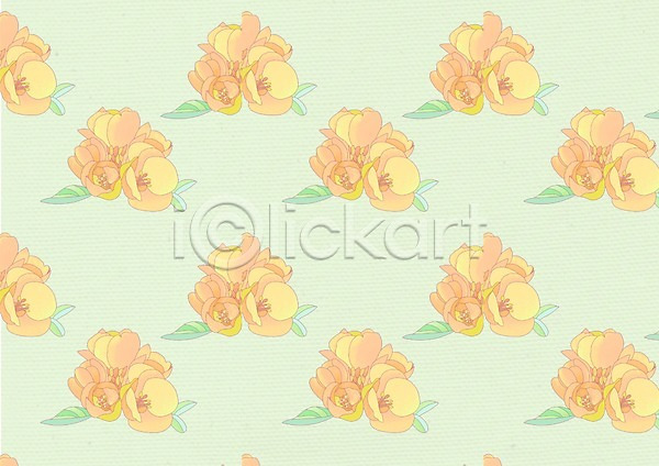 사람없음 PSD 일러스트 꽃 꽃무늬 꽃백그라운드 노란색 무늬 백그라운드 패턴