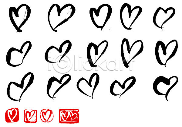 사랑 사람없음 EPS 일러스트 도장 무늬 문양 문자 백그라운드 세트 캘리그라피 하트