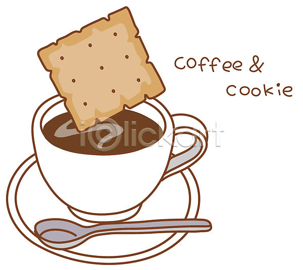 티타임 사람없음 EPS 아이콘 과자 디저트 숟가락 스티커 음료 음식 잔 차(음료) 찻잔 커피 컵 컵받침 쿠키 크래커 티스푼