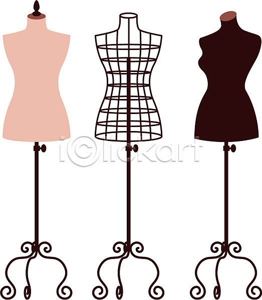 사람없음 EPS 아이콘 패션아이콘 마네킹 쇼핑 오브젝트 잡화 패션