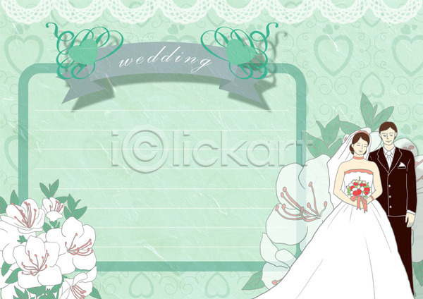 남자 사람 여자 PSD 카드템플릿 템플릿 결혼 꽃 백합(꽃) 신랑 신부(웨딩) 웨딩드레스 정장 청첩장 카드(감사) 턱시도