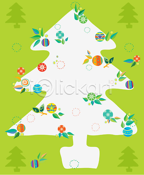 사람없음 EPS 일러스트 구슬 나무 무늬 백그라운드 연두색 장식 크리스마스 크리스마스트리 패턴 패턴프레임 프레임