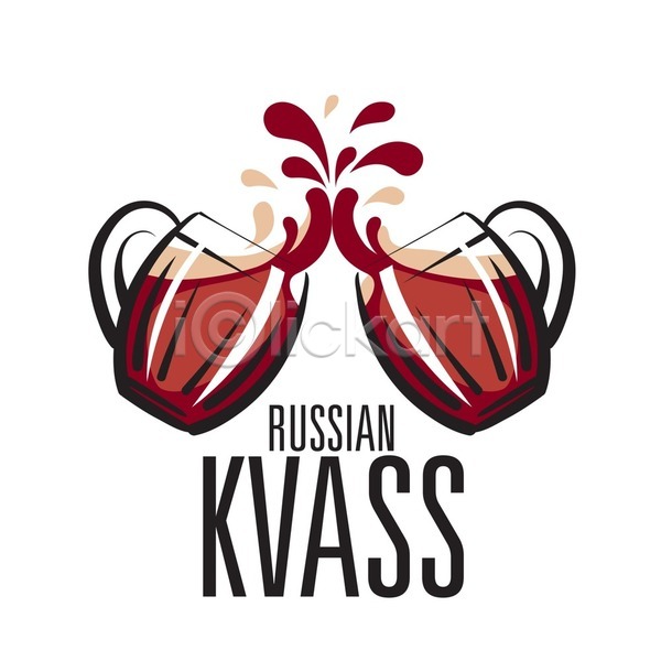 사람없음 EPS 일러스트 해외이미지 건배 러시아 러시아음식 심볼 주류 컵 해외202004 해외202105