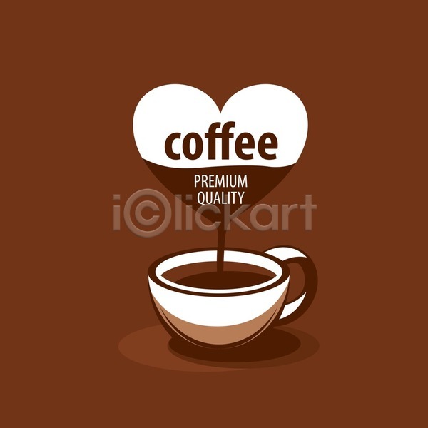 사람없음 EPS 일러스트 해외이미지 갈색 디자인 머그컵 백그라운드 붓기 심볼 커피 커피잔 하트 해외202004 해외202105