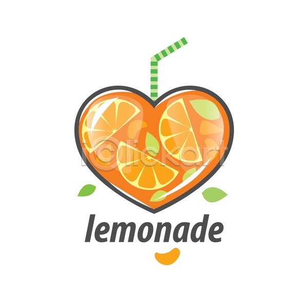 사람없음 EPS 일러스트 해외이미지 디자인 레모네이드 레몬 백그라운드 빨대 심볼 음료 잎 하트 해외202004 해외202105
