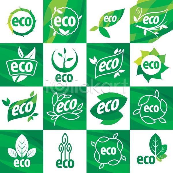 사람없음 EPS 일러스트 해외이미지 그린에너지 세트 식물 심볼 에코 원형 잎 초록색 친환경 해외202004 해외202105