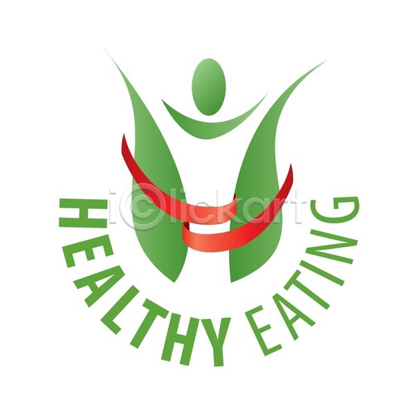 사람모양 사람없음 EPS 일러스트 해외이미지 건강 건강관리 다이어트 리본 식이요법 초록색 해외202004 해외202105