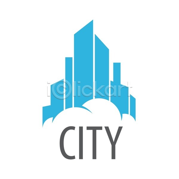 사람없음 EPS 일러스트 해외이미지 건물 구름(자연) 도시 빌딩 심볼 하늘색 해외202004 해외202105
