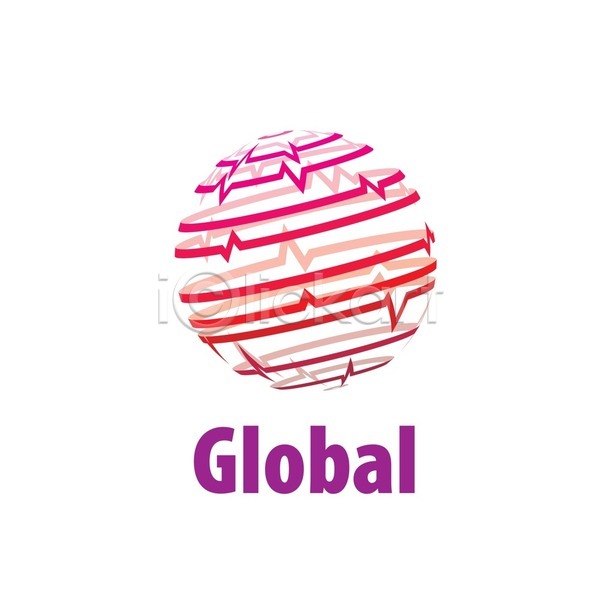 사람없음 EPS 일러스트 해외이미지 글로벌 비즈니스 빨간색 선 심볼 원형 해외202004 해외202105
