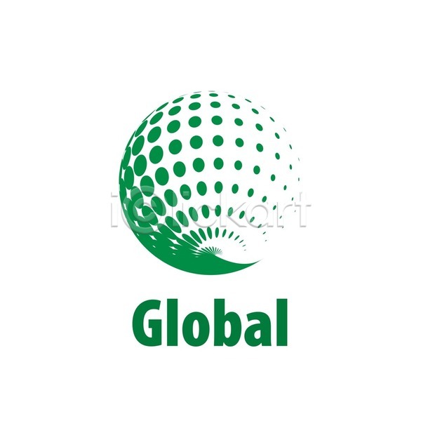 사람없음 EPS 일러스트 해외이미지 글로벌 물방울무늬 비즈니스 심볼 원형 초록색 해외202004 해외202105