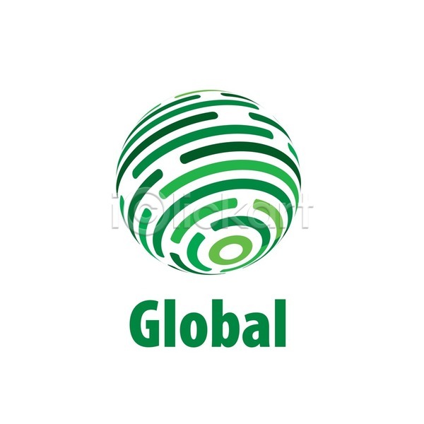 사람없음 EPS 일러스트 해외이미지 글로벌 비즈니스 선 심볼 원형 초록색 해외202004 해외202105