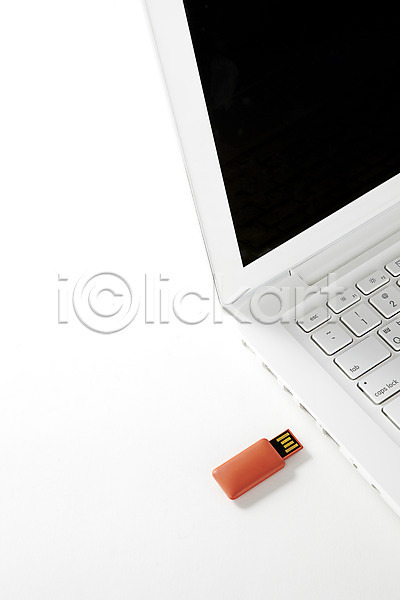 사람없음 JPG 포토 USB usb메모리 노트북 정보기기 정보기술 주황색 키보드