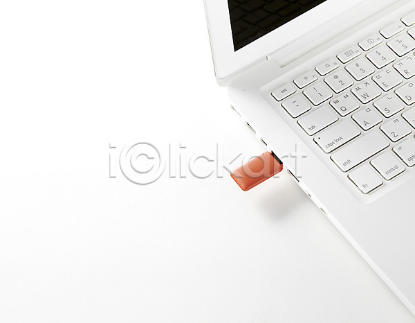 사람없음 JPG 포토 USB usb메모리 노트북 정보기기 정보기술 주황색 키보드