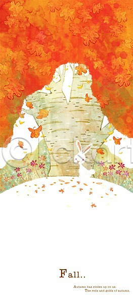 따뜻함 사람없음 PSD 일러스트 가을(계절) 가을배경 계절 꽃 나무 낙엽 단풍 단풍나무 동물 백그라운드 사계절 식물 토끼 풍경(경치) 한마리