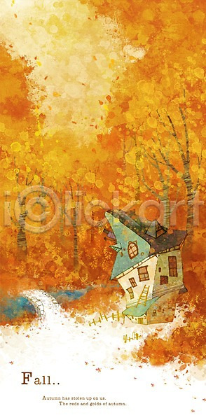 따뜻함 사람없음 PSD 일러스트 가을(계절) 가을배경 계절 나무 낙엽 단풍 단풍나무 백그라운드 사계절 숲 식물 주택 풍경(경치)