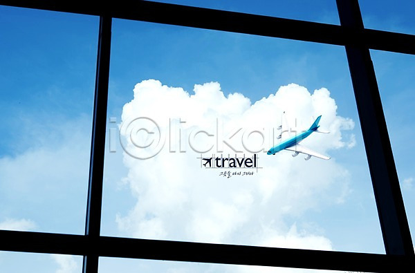 사람없음 PSD 편집이미지 구름(자연) 단어 비행기 여행 영어 창문 하늘 하트