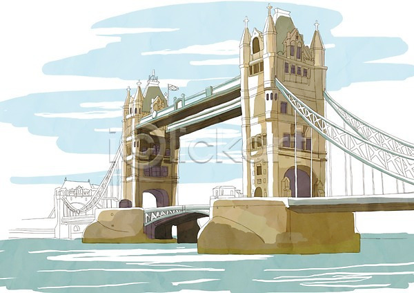 사람없음 PSD 일러스트 건물 건축물 관광지 구조물 다리(건축물) 도시 런던 런던브릿지 세계 세계여행 여행 영국 타워브릿지 해외 해외풍경