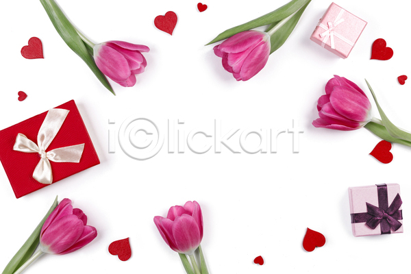사랑 축하 사람없음 JPG 포토 해외이미지 2월 결혼 꽃 꽃다발 꽃무늬 다발 디자인 리본 백그라운드 분홍색 상자 생일 선물 인사 카피스페이스 튤립 하트 해외202004 해외202105 활
