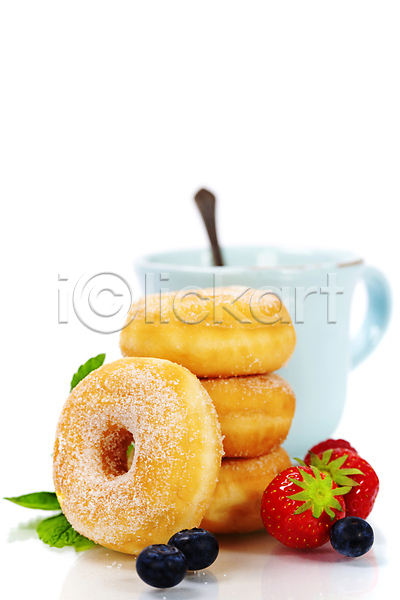 달콤 사람없음 JPG 포토 해외이미지 도넛 디저트 딸기 블루베리 실내 쌓기 커피잔 해외202004