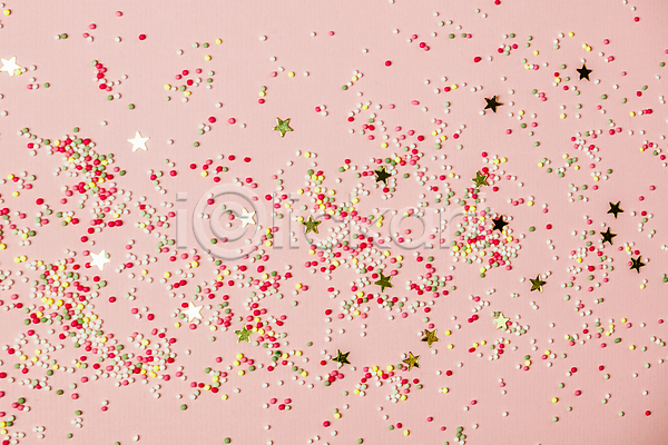 화려 사람없음 JPG 포토 하이앵글 해외이미지 별 분홍색배경 스프링클 실내 패턴 해외202004