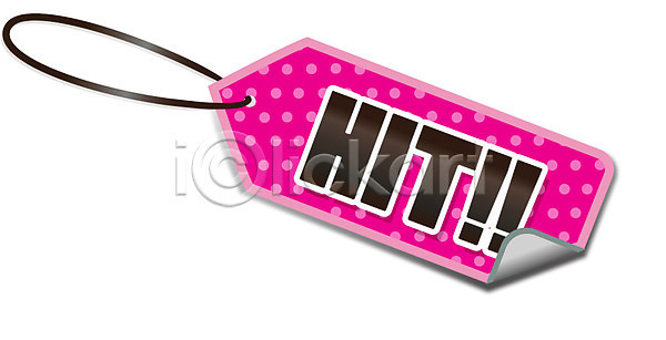 사람없음 EPS 아이콘 HIT 꼬리표 라벨 물방울무늬 분홍색 히트