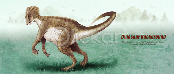 신비 사람없음 PSD 일러스트 공룡 공룡백그라운드 나무 동물 미크로케라톱스 백그라운드 백악기후기 아시아 익룡 초식공룡 파충류 풀(식물) 한마리