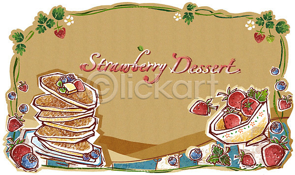 사람없음 PSD 라인일러스트 일러스트 초크일러스트 과일 그릇 디저트 딸기 백그라운드 블루베리 선 음식 팬케이크