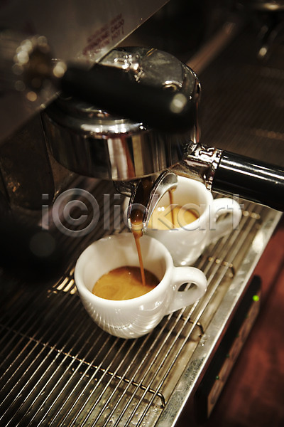 사람없음 JPG 포토 실내 에스프레소 에스프레소머신 음료 추출 카페 커피 커피메이커 컵